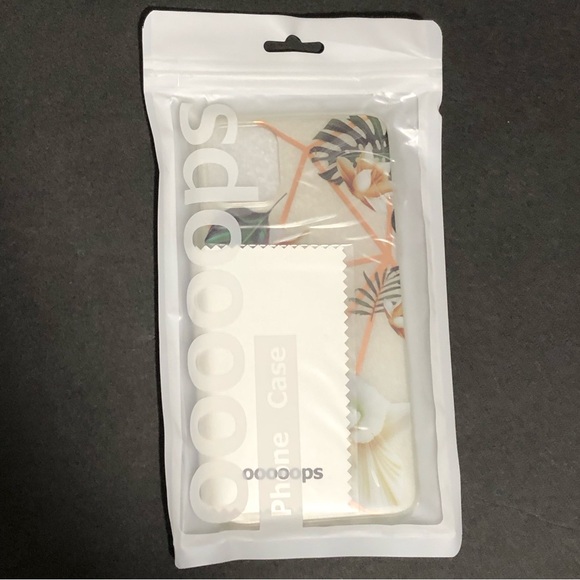 ooooops Green Leaves White Brown Floral w/ Golden Lines iPhone 11 Pro Max Case - Picture 3 of 14